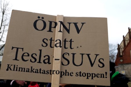 Protest against Tesla factory Erkner 2020-02-22 15