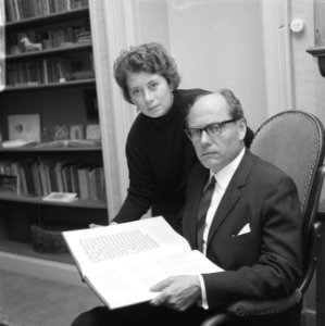Professoren, groepsportretten, Hellinga, Wytze, Querido, Lotte, Bestanddeelnr 919-6647