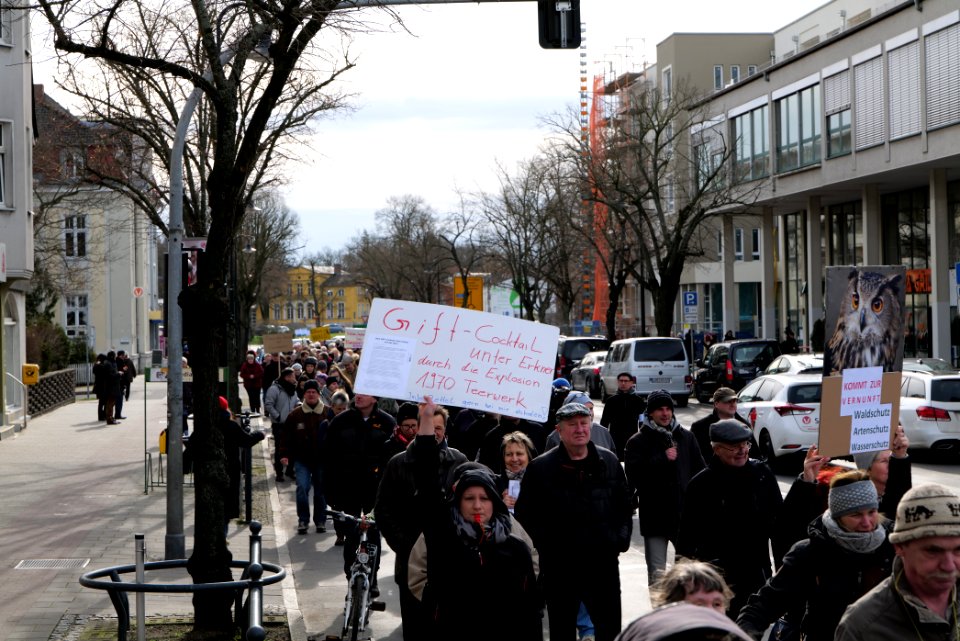 Protest against Tesla factory Erkner 2020-02-22 21