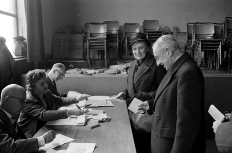 Professor De Quay stemt in Den Haag, Bestanddeelnr 913-6980