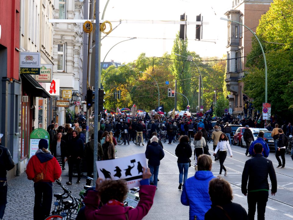 Protest against far right demonstration Berlin 03-10-2018 05