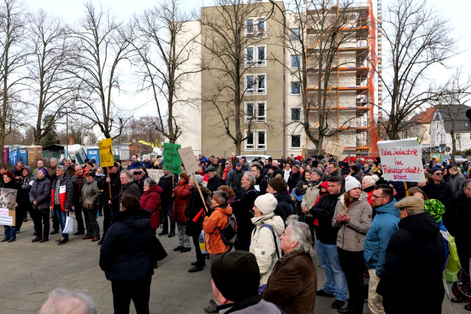 Protest against Tesla factory Erkner 2020-02-22 13