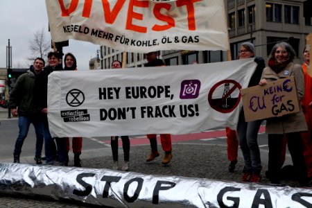 Protest against EU gas infrastructure support in PCI Berlin 2020-02-07 13