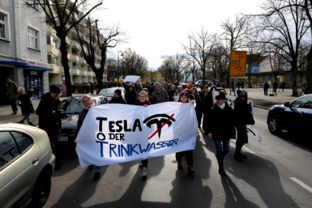 Protest against Tesla factory Erkner 2020-02-22 17