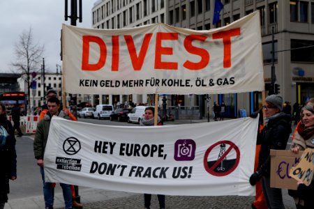 Protest against EU gas infrastructure support in PCI Berlin 2020-02-07 16
