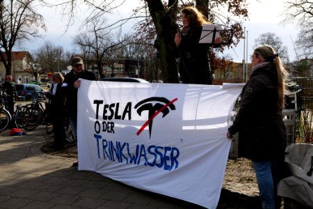 Protest against Tesla factory Erkner 2020-02-22 03