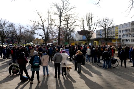 Protest against Tesla factory Erkner 2020-02-22 01
