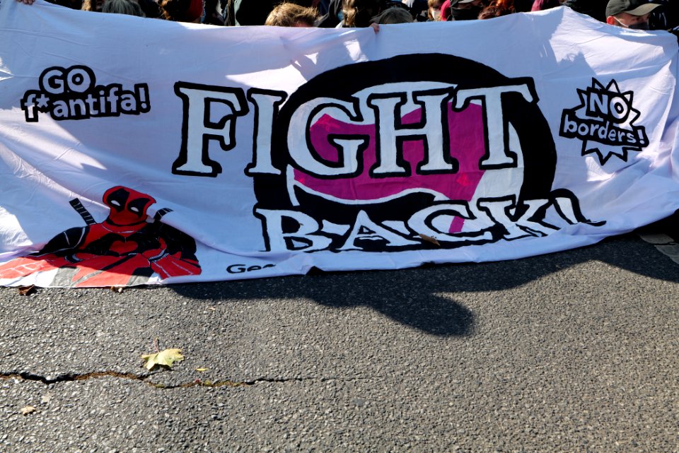 Protest against third way demonstration Berlin 2020-10-03 23