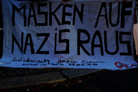 Protest against the Attila Hildmann restaurant 2020-08-28 12