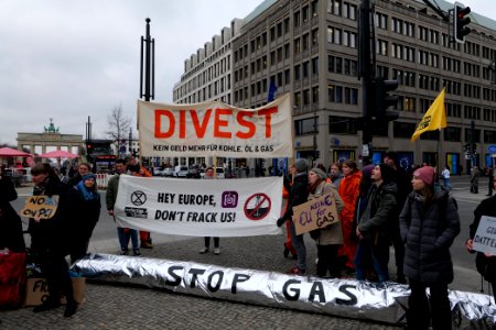 Protest against EU gas infrastructure support in PCI Berlin 2020-02-07 17