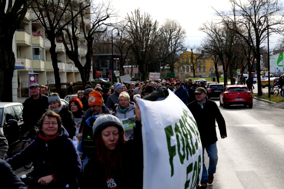 Protest against Tesla factory Erkner 2020-02-22 18