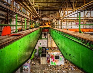 Hall top industrial plant