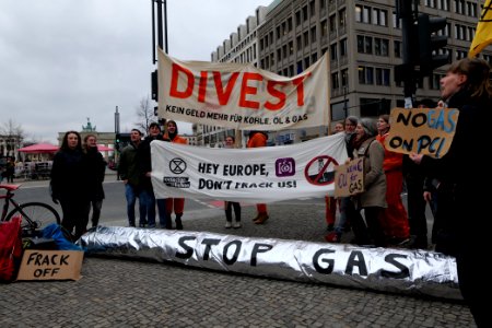 Protest against EU gas infrastructure support in PCI Berlin 2020-02-07 10