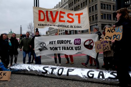 Protest against EU gas infrastructure support in PCI Berlin 2020-02-07 14