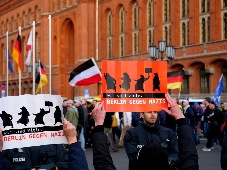 Protest against Wir für Deutschland demonstration 2019-10-03 05