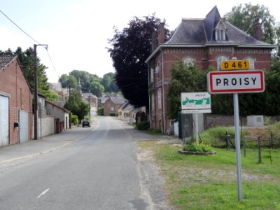 Proisy (Aisne) city limit sign