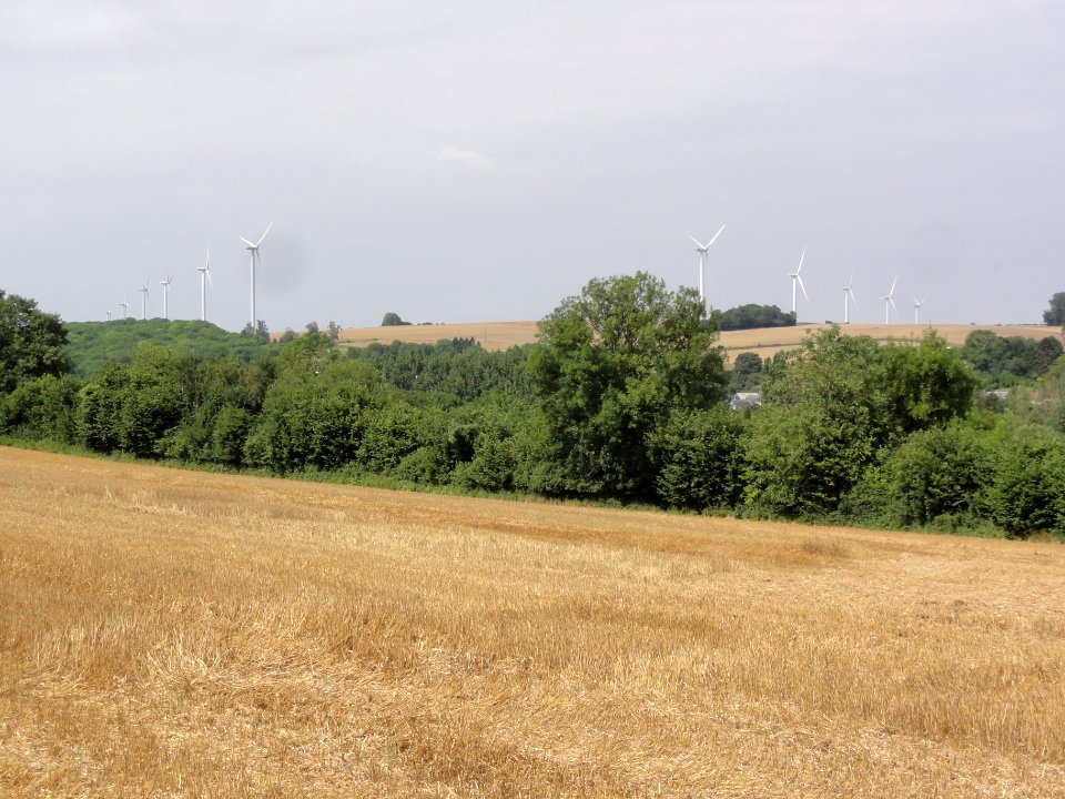 Proix (Aisne) paysage avec éoliennes