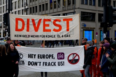 Protest against EU gas infrastructure support in PCI Berlin 2020-02-07 09