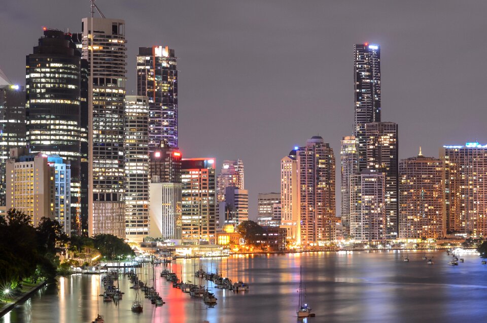 Cityscape evening gray city
