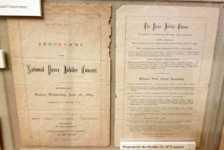 Program of the National Peace Jubilee Concert, Second Day, Boston, Wednesday, June 16, 1869 - Boston Symphony Orchestra - 20181013 194324