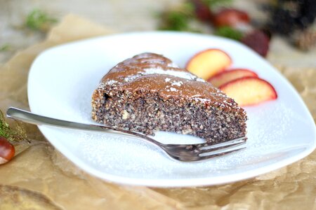 Delicious sweet poppy-seed cake photo