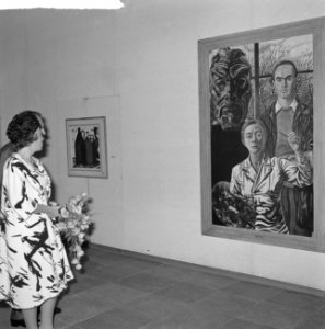 Prinses Beatrix opent tentoonstelling 150 jaar Nederlandse Kunst in Stedelijk Mu, Bestanddeelnr 915-3379