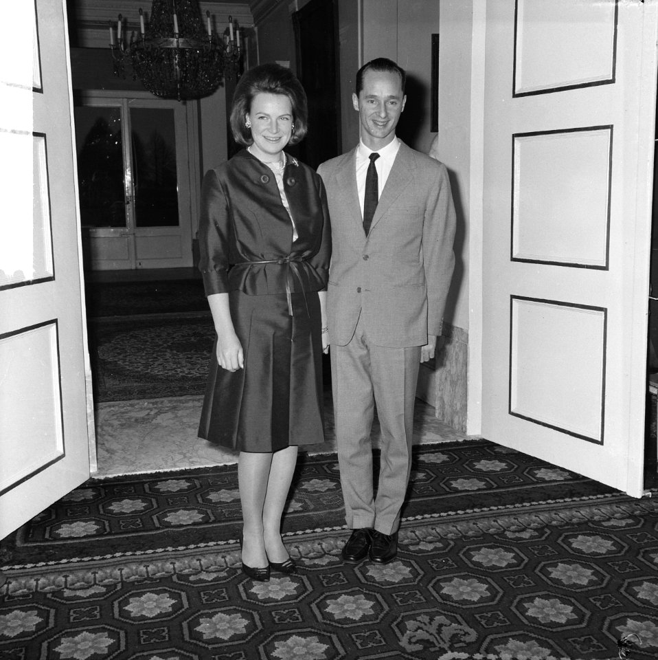 Prinses Irene en Prins Hugo Carlos de Bourbon Parma in het Paleis op Soestdijk, Bestanddeelnr 916-0334