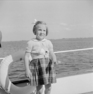 Prinses Margriet aan dek van de Piet Hein, Bestanddeelnr 255-7422