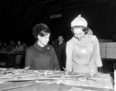 Prinses Benedikte en Prinses Margriet bezochten bloemenveiling te Aalsmeer, de P, Bestanddeelnr 917-6312
