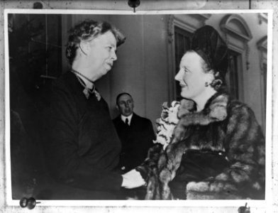 Prinses Juliana wordt hartelijk verwelkomd op het Witte Huis door Eleanor Roosev, Bestanddeelnr 934-7754