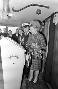 Prinses Margriet aan boord van het opleidingsschip de Ms. Prinses Margriet, Bestanddeelnr 919-8164