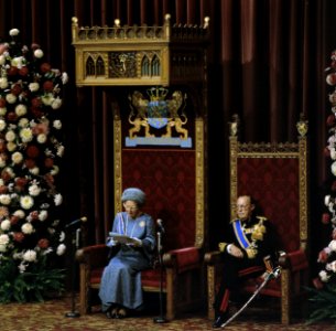 Prinsjesdag, opening Staten Generaal Koninklijk Paar tijdens voorlezen Troonre, Bestanddeelnr 254-9317