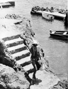 Prinses Soraya in Spanje, aan het strand te Bagur, Bestanddeelnr 919-3695