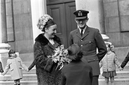 Prinses Margriet en Pieter van Vollenhoven in Schiedam voor en in Gemeente Museu, Bestanddeelnr 919-8992