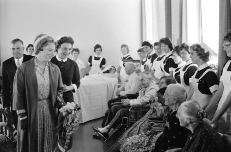 Prinses Beatrix opent streekziekenhuis De Plantage . Prinses Beatrix tijdens r, Bestanddeelnr 912-9713