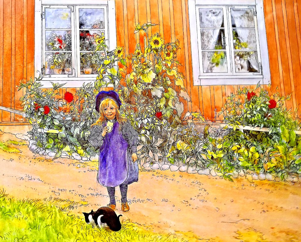 Image section watercolour artist carl larsson