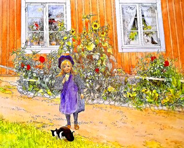 Image section watercolour artist carl larsson