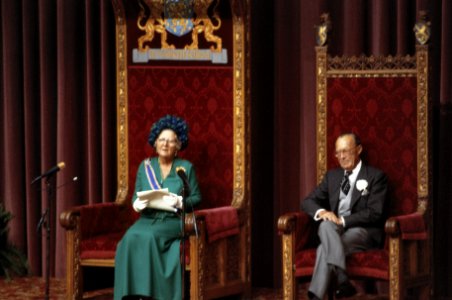 Prinsjesdag (opening Staten Generaal ) 1979 koningin Juliana tijdens lezen van , Bestanddeelnr 253-8124
