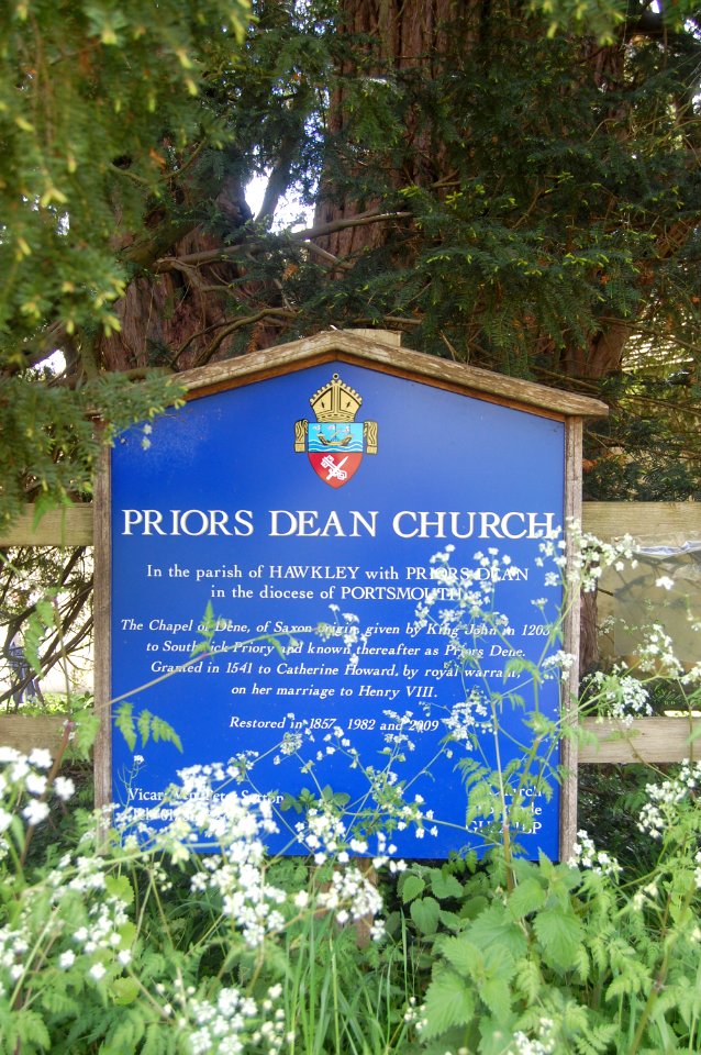 Priors Dean Church, Priors Dean (NHLE Code 1237077) (May 2021) (Signboard)