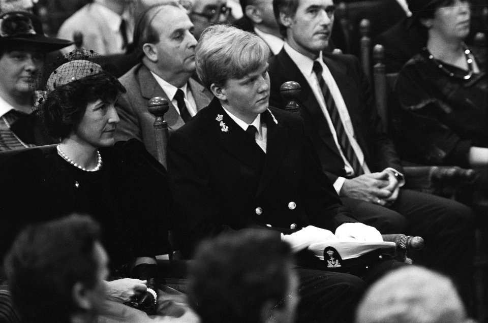 Prinsjesdag 1985, Willem Alexander en Margriet in de Ridderzaal, Bestanddeelnr 933-4273