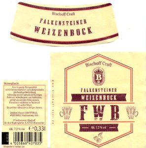 Privatbrauerei Bischoff - Falkensteiner Weizenbock F W B photo