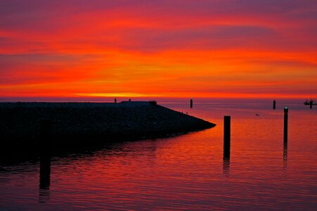 Sailing boat summer evening evening sky photo