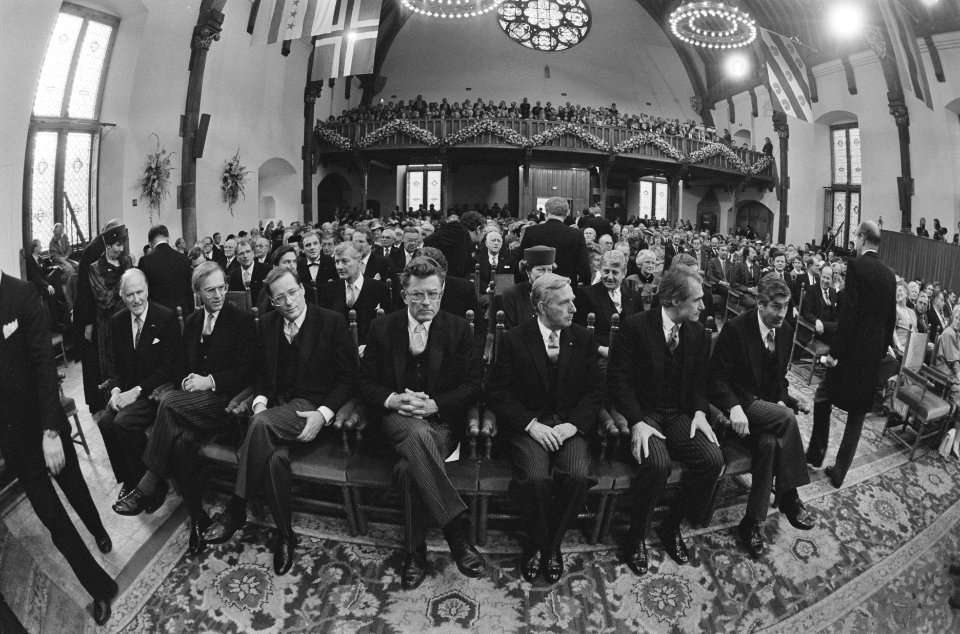 Prinsjesdag 1986 Kabinet in Ridderzaal, vlnr van Eekelen , Ruding, Deetman, va, Bestanddeelnr 933-7608
