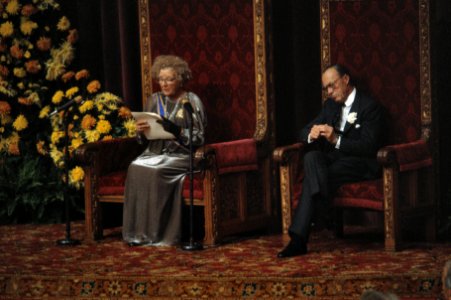 Prinsjesdag 1978 koningin Juliana en Prins Bernhard tijdens Troonrede, Bestanddeelnr 253-8044