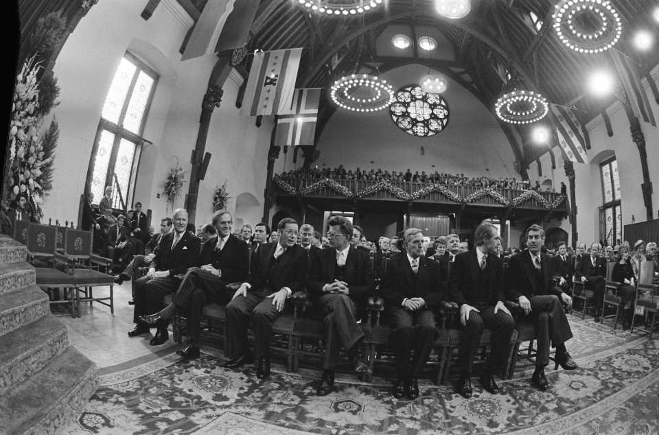 Prinsjesdag 1986 Kabinet in Ridderzaal, vlnr van Eekelen , Ruding, Deetman, va, Bestanddeelnr 933-7610