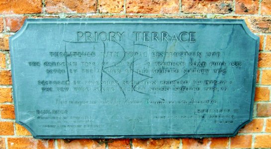 PrioryTerracePlaque