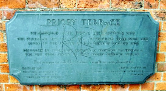 PrioryTerracePlaque photo