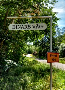 Private road sign in Lahälla 2