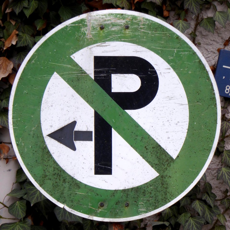 Privates Parkverbotsschild in Grün, 1