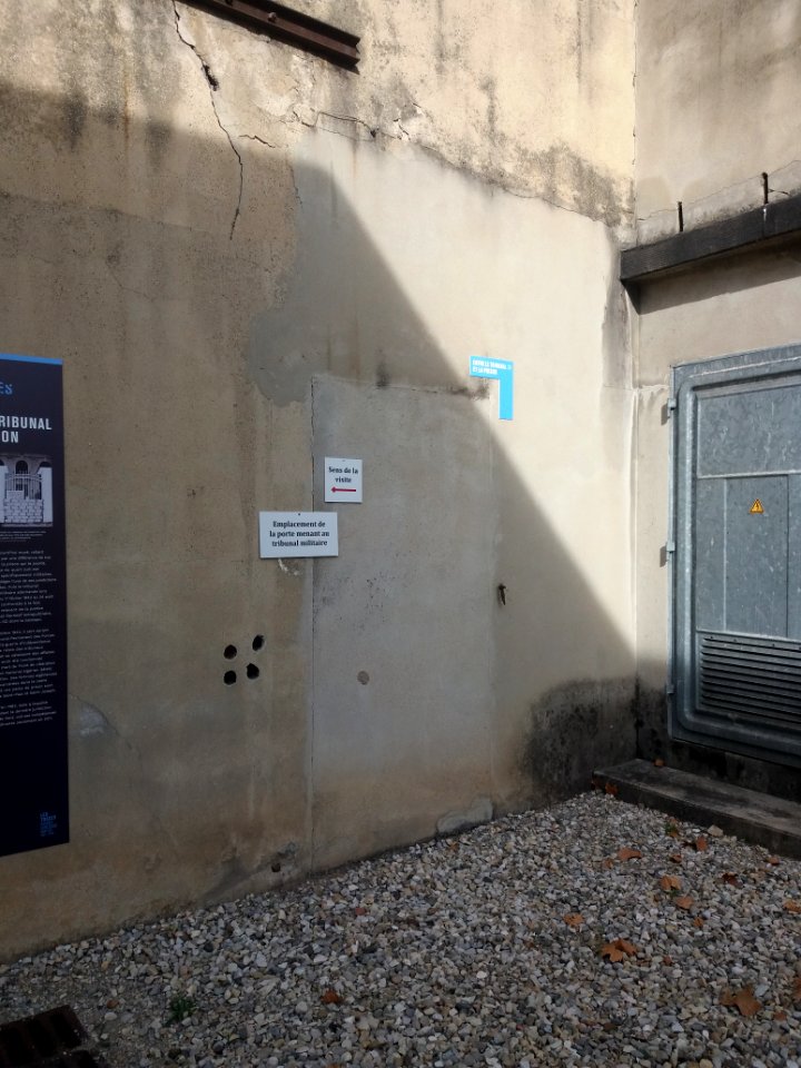 Prison Montluc - Emplacement de la porte menant au tribunal militaire